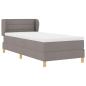 Preview: Boxspringbett mit Matratze mit Kopfteil Taupe 90 x 190 cm Stoff