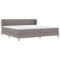 Preview: Boxspringbett mit Matratze Taupe 200 x 200 cm Stoff