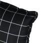 Preview: Stuhlkissen 2 Stk. Schwarz Karomuster 50x50x7 cm Oxford-Gewebe