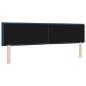 Preview: LED Kopfteil mit LED-Lichtleisten Blau 180 cm Polyester