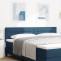 Preview: LED Kopfteil mit LED-Lichtleisten Blau 180 cm Stoff