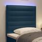 Preview: LED Kopfteil mit LED-Lichtleisten Blau 90 cm Polyester