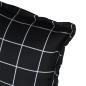 Preview: Stuhlkissen 4 Stk. Schwarz Karomuster 50x50x7 cm Oxford-Gewebe