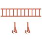 Preview: Dachschneeschild Rot 100 x 29,5 x 34,5 cm Stahl
