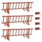 Preview: Dachschneeschild Rot 300 x 29,5 x 34,5 cm Stahl