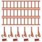 Preview: Dachschneeschild Rot 300 x 29,5 x 34,5 cm Stahl