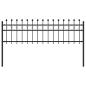 Preview: Ringzaun Schwarz 200 x 130 cm Pulverbeschichteter Stahl