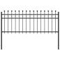 Preview: Ringzaun Schwarz 200 x 130 cm Pulverbeschichteter Stahl