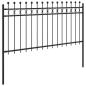Preview: Ringzaun Schwarz 200 x 150 cm Pulverbeschichteter Stahl