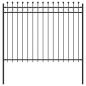 Preview: Ringzaun Schwarz 200 x 200 cm Pulverbeschichteter Stahl