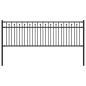 Preview: Spitzenzaun Schwarz 200 x 110 cm Pulverbeschichteter Stahl