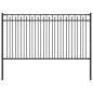 Preview: Spitzenzaun Schwarz 200 x 150 cm Pulverbeschichteter Stahl