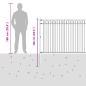 Preview: Spitzenzaun Schwarz 200 x 166 cm Pulverbeschichteter Stahl