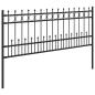 Preview: Spike-Ringzaun Schwarz 200 x 130 cm Pulverbeschichteter Stahl