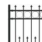Preview: Spike-Ringzaun Schwarz 200 x 130 cm Pulverbeschichteter Stahl