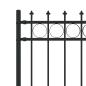 Preview: Spike-Ringzaun Schwarz 200 x 130 cm Pulverbeschichteter Stahl