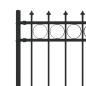 Preview: Spike-Ringzaun Schwarz 200 x 200 cm Pulverbeschichteter Stahl