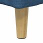 Preview: Knopf Hocker mit Kissen Blau 80 x 80 x 45 cm Stoff