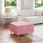 Preview: ARDEBO.de - Knopf Hocker mit Kissen Rosa 80 x 80 x 45 cm Samt