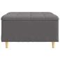 Preview: Knopf Hocker mit Kissen Grau 80 x 80 x 45 cm Kunstleder