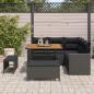 Preview: Gartensofa-set 9 Stk. 6-Sitzanzahl Schwarz Poly-Rattan