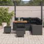 Preview: Gartensofa-set 9 Stk. 6-Sitzanzahl Schwarz Poly-Rattan