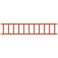 Preview: Dachschneeschild Rot 300 x 2,5 x 20 cm Stahl