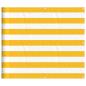 Preview: Balkon-Sichtschutz Gelb und Weiß Gestreift 90x800 cm