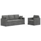 Preview: ARDEBO.de - Sofa 2 pcs Dunkelgrau