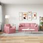Preview: Sofa 2 pcs Rosa Gesamtabmessungen: 198 x 78 x 80 cm (B x T x H)