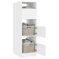 Preview: Wäscheschrank mit Speicher mit Tür Weiß Holzwerkstoff