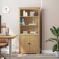 Preview: ARDEBO.de - Bücherregal BODO Honigbraun 82 x 40 x 173 cm Holzwerkstoff