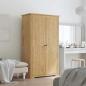 Preview: ARDEBO.de - Kleiderschrank BODO Honigbraun 53,5 x 99 x 173 cm Holzwerkstoff