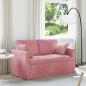 Preview: ARDEBO.de - Sofa Rosa Gesamtabmessungen: 138 x 78 x 80 cm (B x T x H) Samt