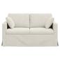 Preview: Sofa Creme Gesamtabmessungen: 138 x 78 x 80 cm (B x T x H) Samt