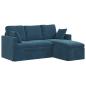 Preview: Sofa Blau Gesamtabmessungen: 178 x 134 x 80 cm (B x T x H) Samt