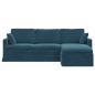 Preview: Sofa Blau Gesamtabmessungen: 228 x 134 x 80 cm (B x T x H) Samt