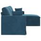 Preview: Sofa Blau Gesamtabmessungen: 228 x 134 x 80 cm (B x T x H) Samt
