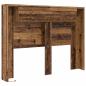 Preview: Kopfteil-Schrank mit LED Altholz 140 x 16,5 x 103,5 cm