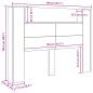 Preview: Kopfteil-Schrank mit LED Altholz 140 x 16,5 x 103,5 cm
