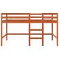 Preview: Loft Bett Wachsbraun 90 x 190 cm Massives Kiefernholz