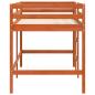 Preview: Loft Bett Wachsbraun 90 x 190 cm Massives Kiefernholz