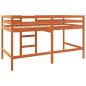 Preview: Loft Bett Wachsbraun 90 x 190 cm Massives Kiefernholz