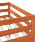Preview: Loft Bett Wachsbraun 90 x 190 cm Massives Kiefernholz