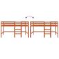 Preview: Loft Bett Wachsbraun 90 x 190 cm Massives Kiefernholz