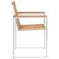 Preview: Gartenstühle 4 Stk. mit Kissen Massivholz Teak