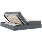 Preview: Aufbewahrungsbett mit Matratze Dunkelgrau 200 x 200 cm Samt