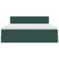 Preview: Aufbewahrungsbett mit Matratze Dunkelgrün 90 x 200 cm