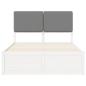 Preview: Bettgestell mit gepolstertem Kopfteil Hellgrau 120 x 200 cm