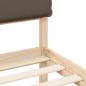 Preview: Bettgestell mit gepolstertem Kopfteil Taupe 200 x 200 cm